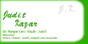 judit kazar business card